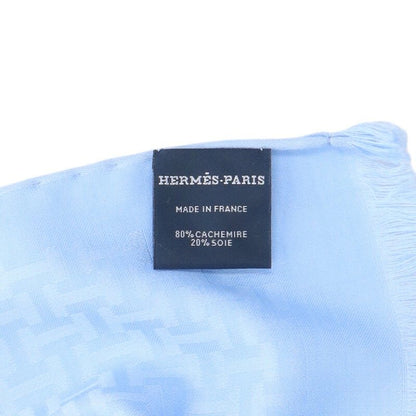 HERMES H Pattern Cashmere Silk Stole Light Size ONE SIZE