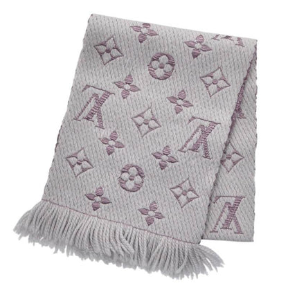 Louis Vuitton Logo scarf Pink x Gray