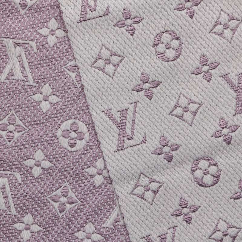 Louis Vuitton Logo scarf Pink x Gray