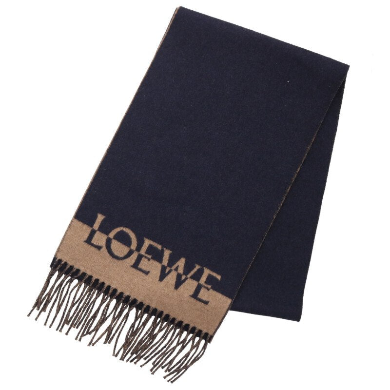 LOEWE Logo Cashmere Blend Wool Scarf Multi Size ONE SIZE