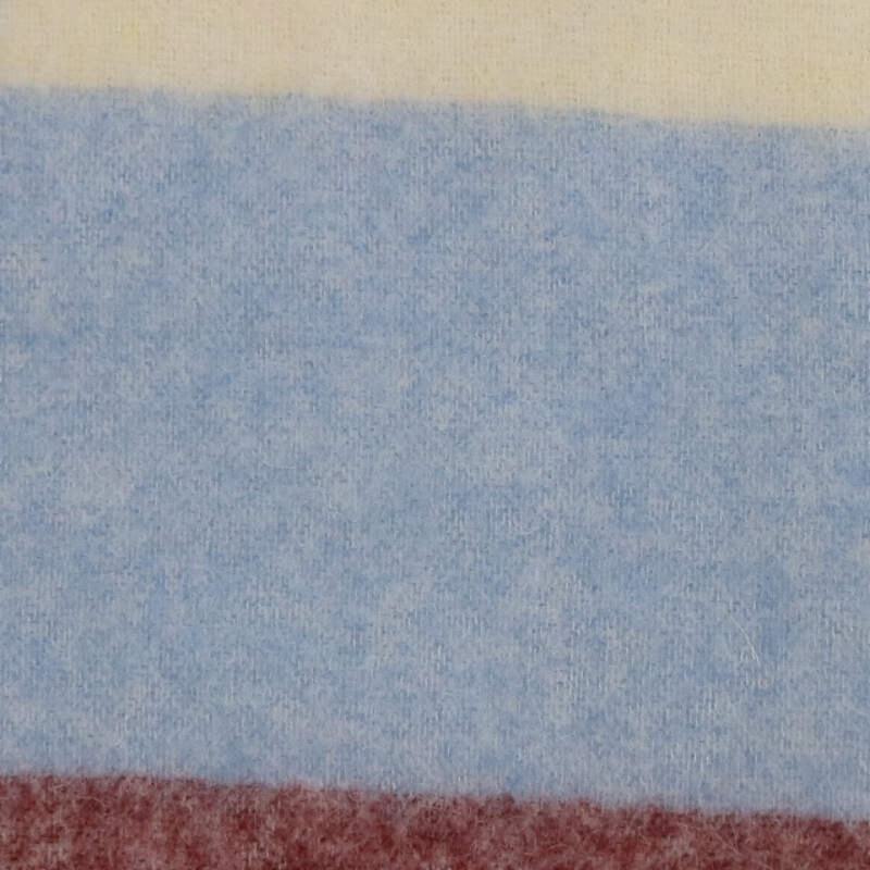 MARNI Alpaca Blend Fringe Scarf Blue Size ONE SIZE