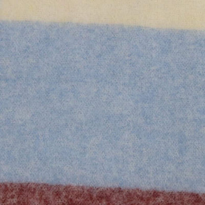 MARNI Alpaca Blend Fringe Scarf Blue Size ONE SIZE