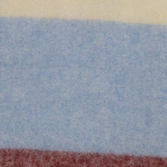 MARNI Alpaca Blend Fringe Scarf Blue Size ONE SIZE