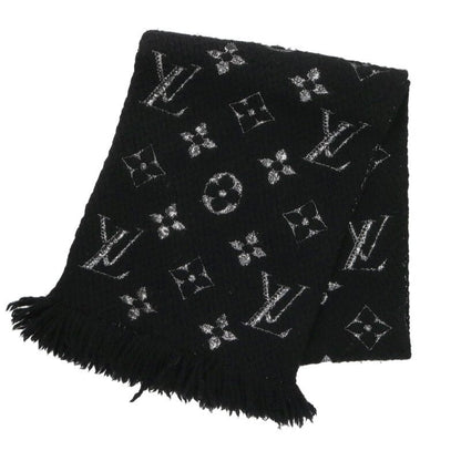 Louis Vuitton Logo scarf Black x Silver