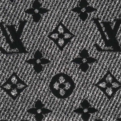 Louis Vuitton Logo scarf Black x Silver