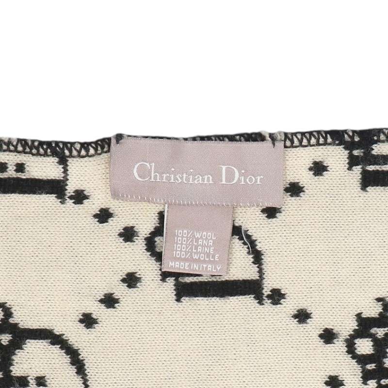 Christian Dior Trotter Pattern Wool Scarf Size ONE SIZE