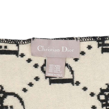 Christian Dior Trotter Pattern Wool Scarf Size ONE SIZE