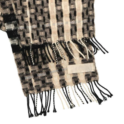 Burberry Wool Cashmere Fringe Scarf Multi Size ONE SIZE