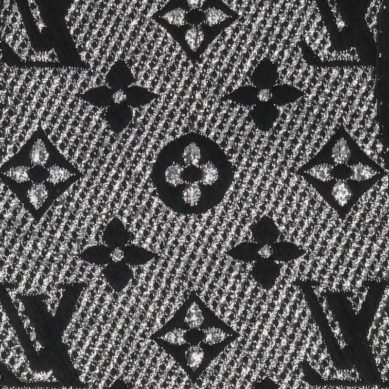 Louis Vuitton Logomania Scarf Black x Silver