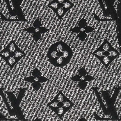 Louis Vuitton Logomania Scarf Black x Silver