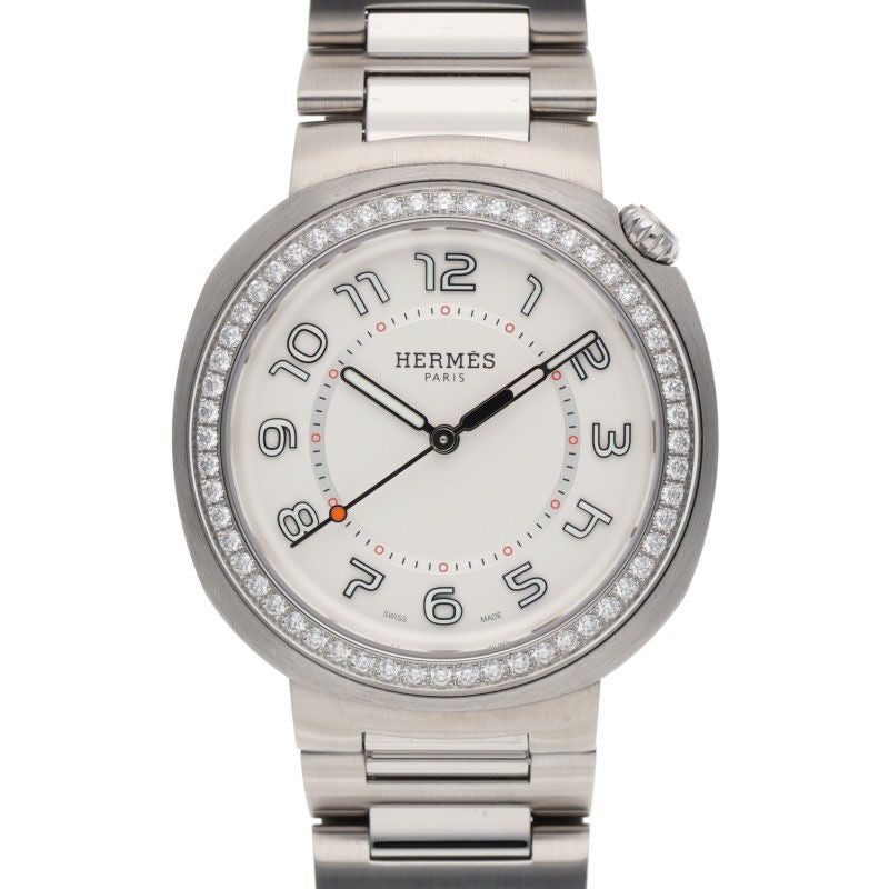 HERMES Hermes Cut GM SS Diamond Automatic Watch Size GM