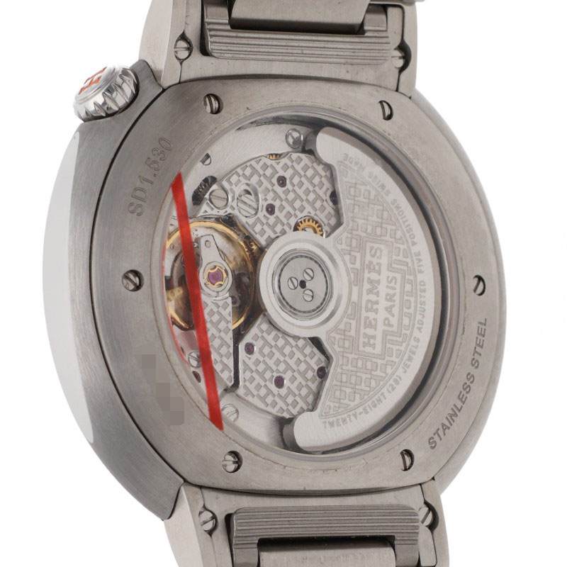 HERMES Hermes Cut GM SS Diamond Automatic Watch Size GM