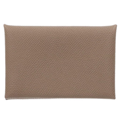 HERMES Calvi Veau Epsom Etoupe Card Case Size ONE SIZE