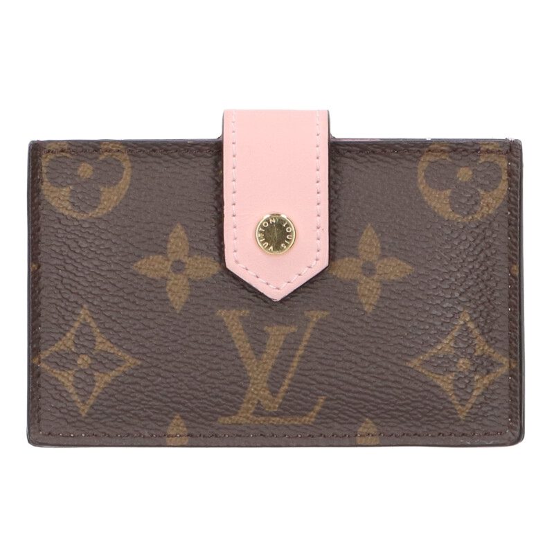 Louis Vuitton Monogram card holder Brown x Pink
