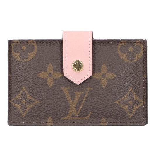 Louis Vuitton Monogram card holder Brown x Pink