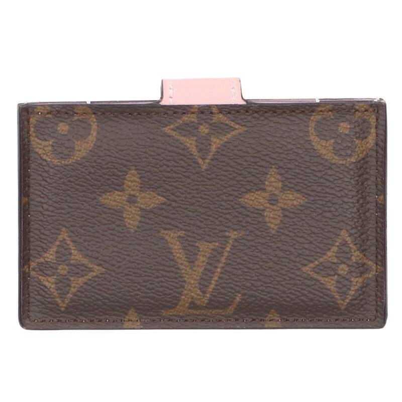 Louis Vuitton Monogram card holder Brown x Pink