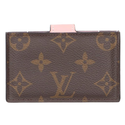 Louis Vuitton Monogram card holder Brown x Pink