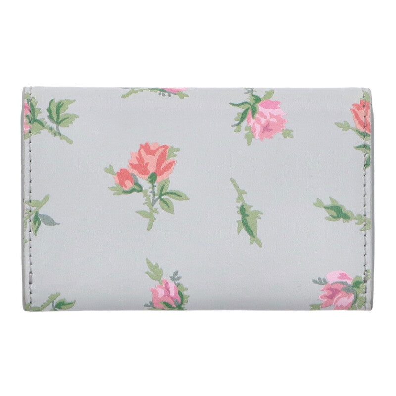 PRADA Flower Print Triangle Logo Card Case Size ONE SIZE