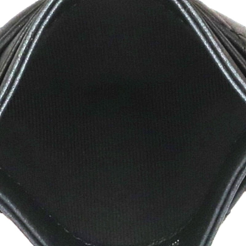 CHANEL Matelasse So Black Lambskin Card Case Size ONE SIZE
