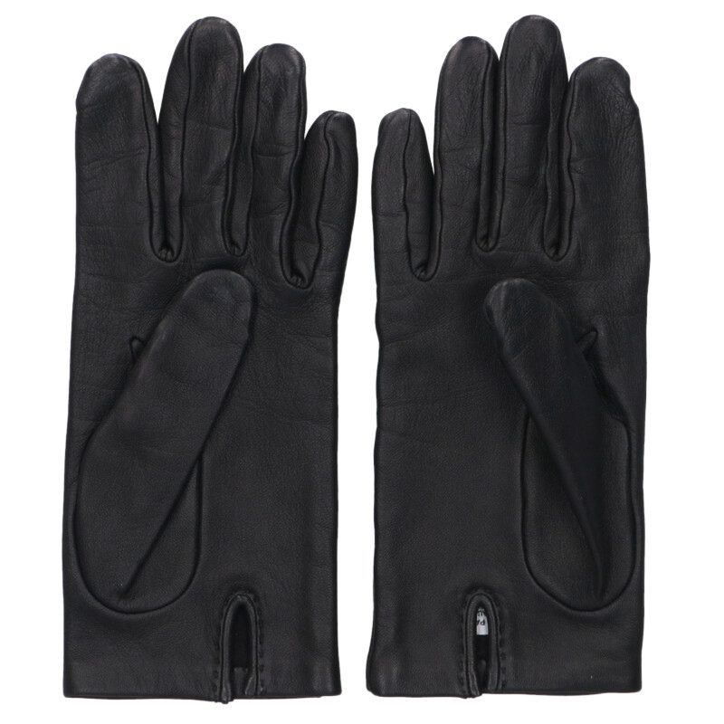 HERMES Lucky Charm Lambskin Leather Gloves Size ONE SIZE