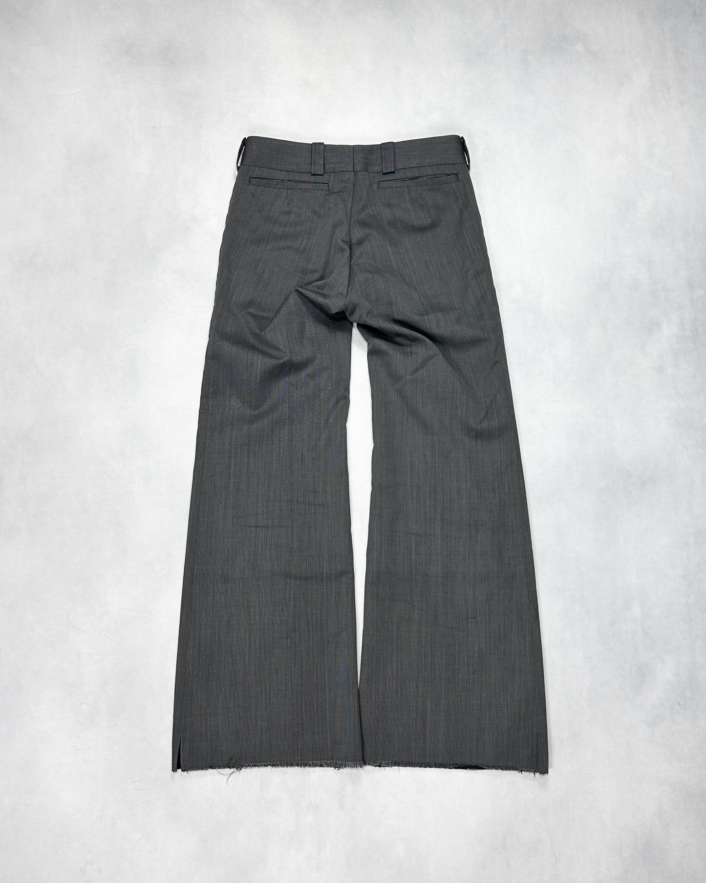 Comme des Garcons Gray Wool Flared Trousers (F/W2018) Size S