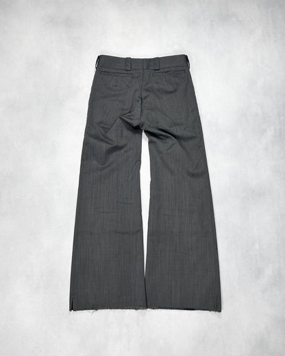 Comme des Garcons Gray Wool Flared Trousers (F/W2018) Size S