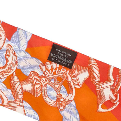 HERMES Della Cavalleria Silk Maxi Twilly Scarf Size ONE SIZE