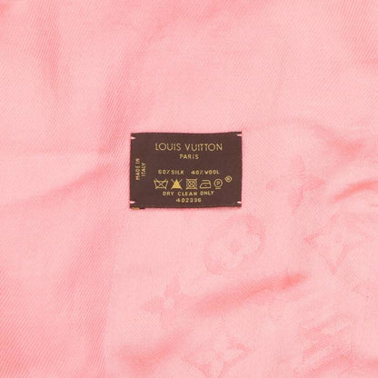LOUISVUITTON Monogram Silk Wool Large Scarf Size ONE SIZE