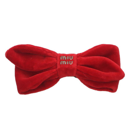 miumiu Velvet Hair Clip Red