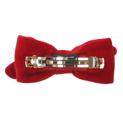 miumiu Velvet Hair Clip Red