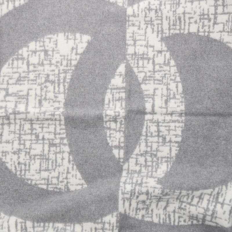 CHANEL Coco Mark Cashmere Fringe Blanket Gray