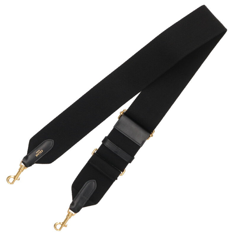 CELINE Wool Calfskin Shoulder Strap Black/Gold