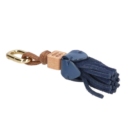 miumiu Leather Micro Trick Charm Navy Size ONE SIZE