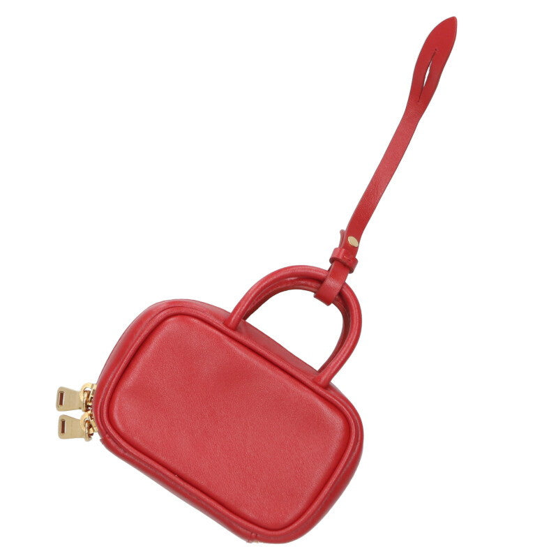 miumiu Logo Embossed Micro Bag Charm Red Size ONE SIZE