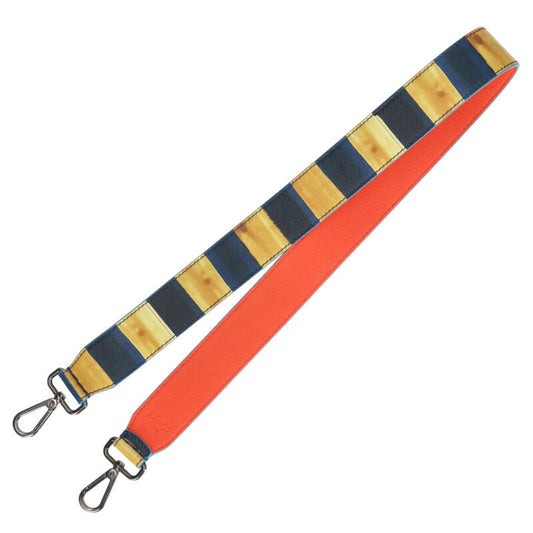 FENDI Strap You Pecan Graffiti Stripe Leather Size ONE SIZE