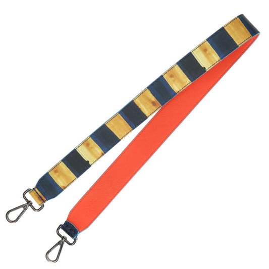 FENDI Strap You Pecan Graffiti Stripe Leather Size ONE SIZE