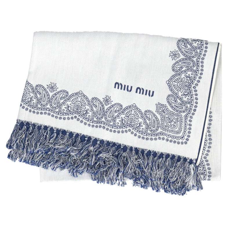 Miu Miu Cotton Bandana Towel Blue