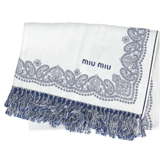 Miu Miu Cotton Bandana Towel Blue