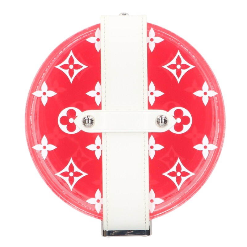 LOUISVUITTON Monogram Boite Scott Accessories Case Clear Red