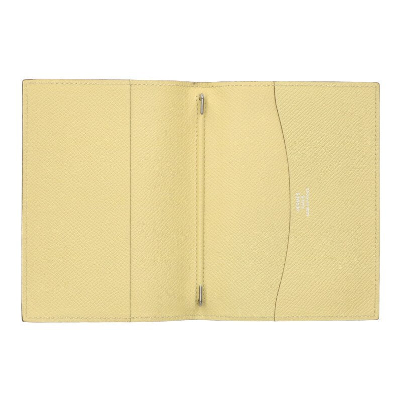 HERMES Agenda GM R Stamp Notebook Cover Yellow Size GM