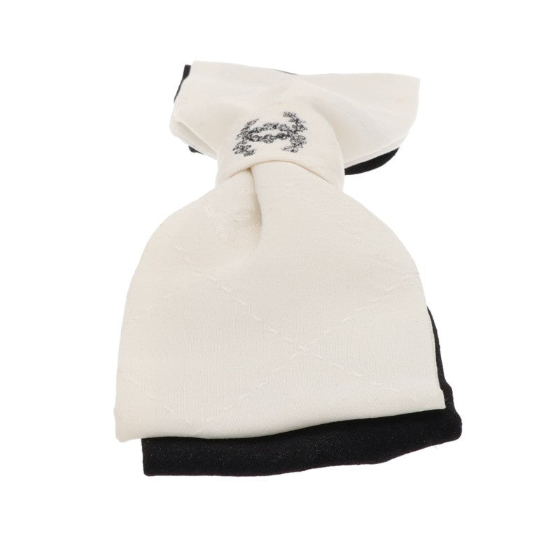 CHANEL Coco Mark Ribbon White Black