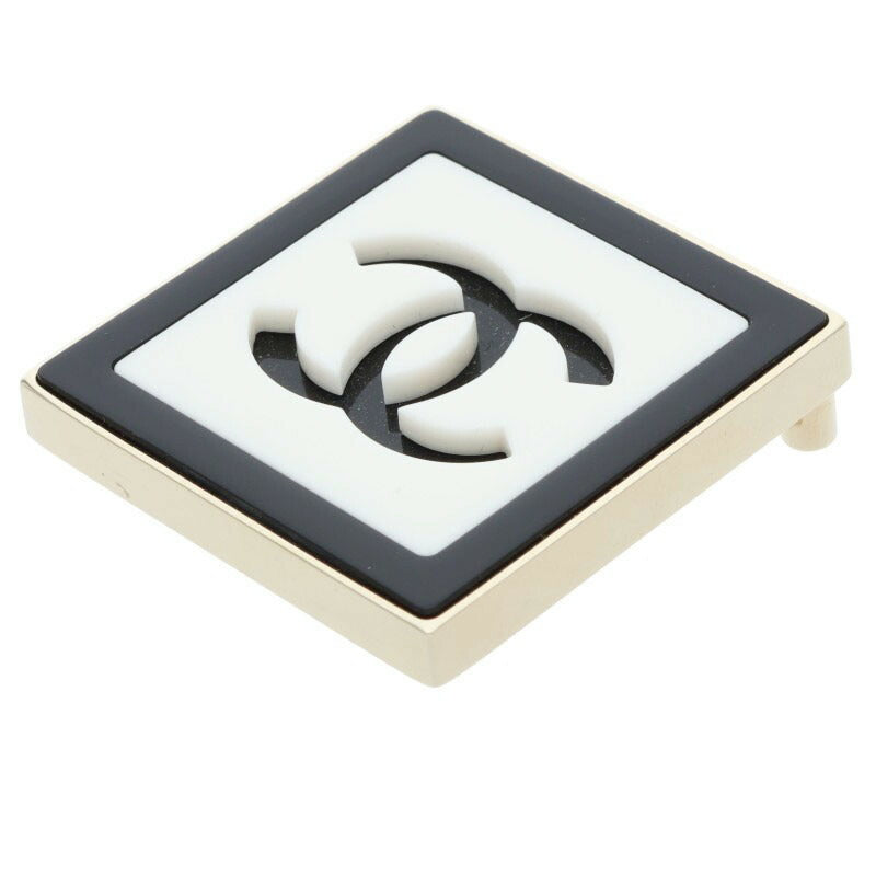 CHANEL B23C Square Frame Coco Mark Brooch Multi