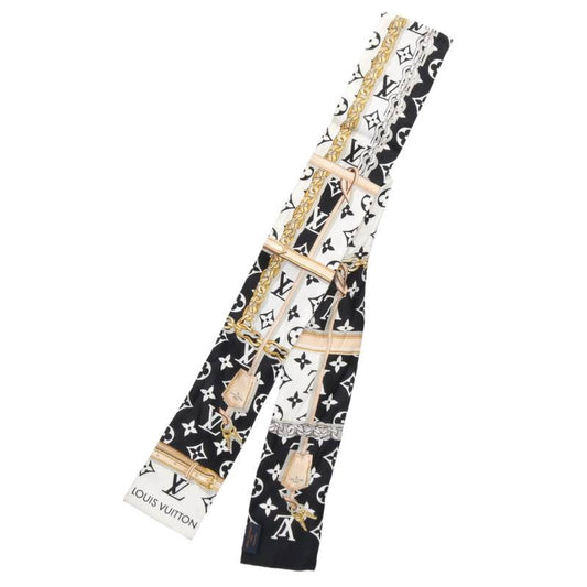 LOUISVUITTON Monogram Confidential Bandeau Scarf Black/White