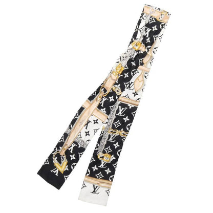 LOUISVUITTON Monogram Confidential Bandeau Scarf Black/White