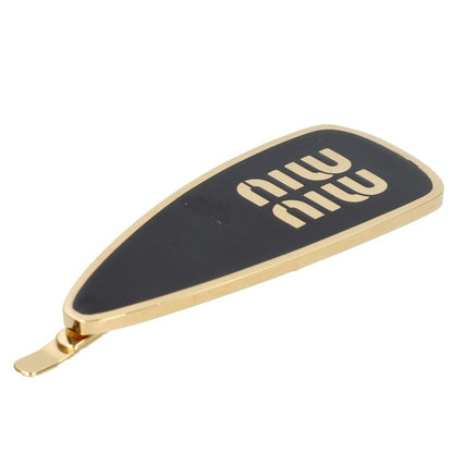 MIUMIU 5IF147 Enamel Metal Black Gold