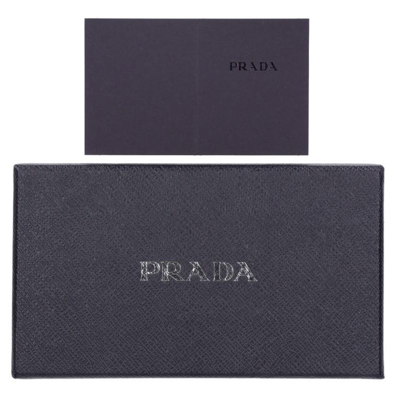 PRADA Triangle Plate Saffiano Leather Pink