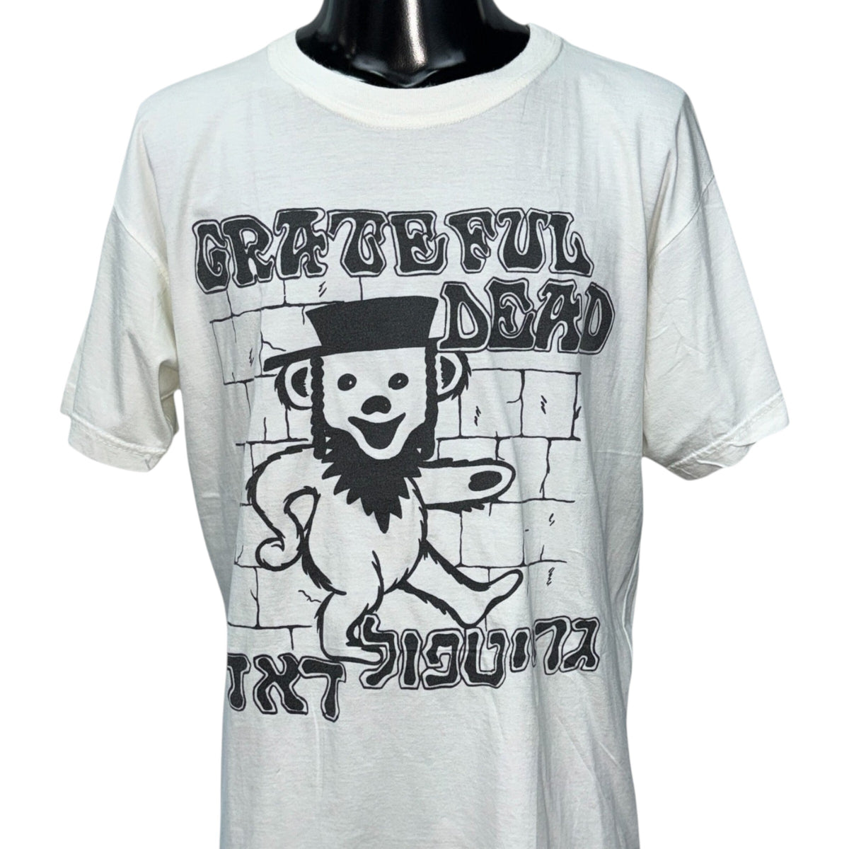 GRATEFUL DEAD 90s Vintage Hebrew Bear T-Shirt Size XL
