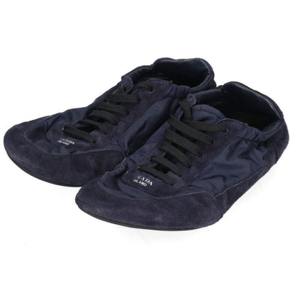 Prada 25SS Re-Nylon Suede Navy Sneakers Size 35