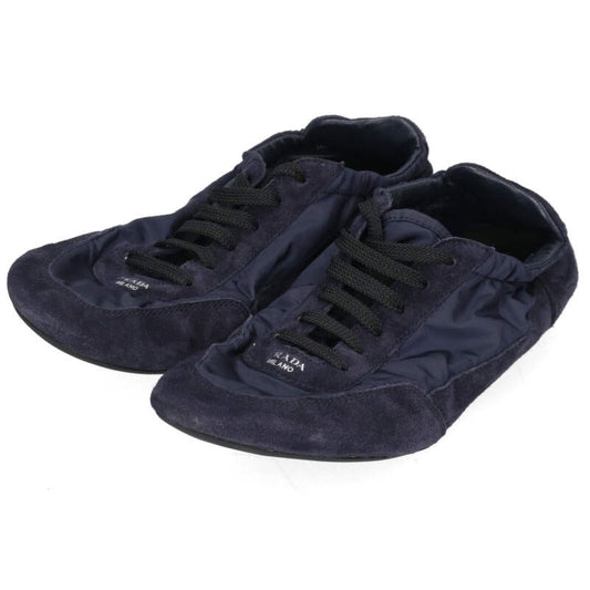 Prada 25SS Re-Nylon Suede Navy Sneakers Size 35