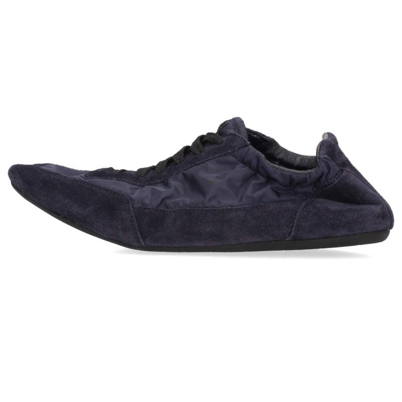 Prada 25SS Re-Nylon Suede Navy Sneakers Size 35